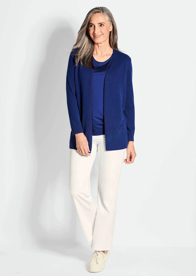 GOLDNER Strickjacke »Kurzgröße Langarm Feinstrick-Cardigan« Ohne