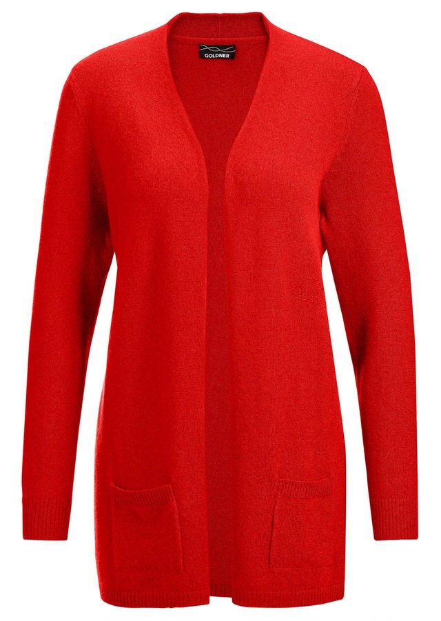 GOLDNER Strickjacke »Kurzgröße Langarm Feinstrick-Cardigan« Ohne