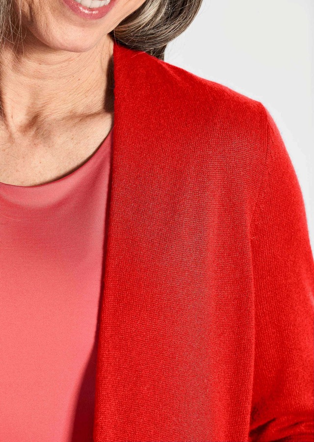 GOLDNER Strickjacke »Kurzgröße Langarm Feinstrick-Cardigan« Ohne