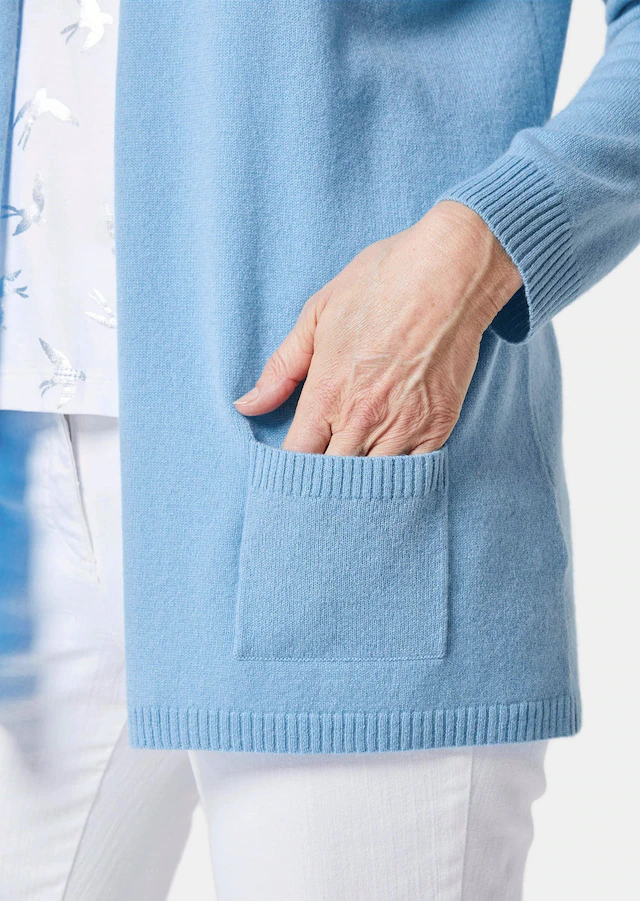 GOLDNER Strickjacke »Kurzgröße Langarm Feinstrick-Cardigan« Ohne