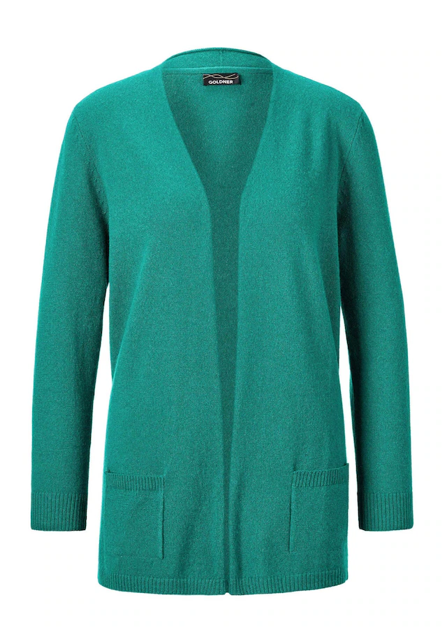 GOLDNER Strickjacke »Kurzgröße Langarm Feinstrick-Cardigan« Ohne