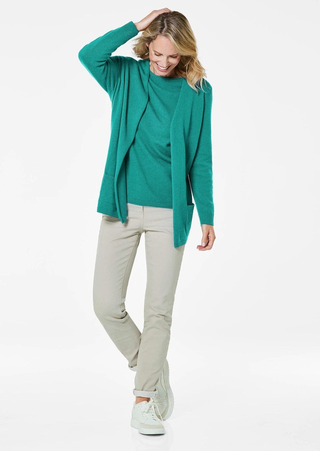 GOLDNER Strickjacke »Kurzgröße Langarm Feinstrick-Cardigan« Ohne