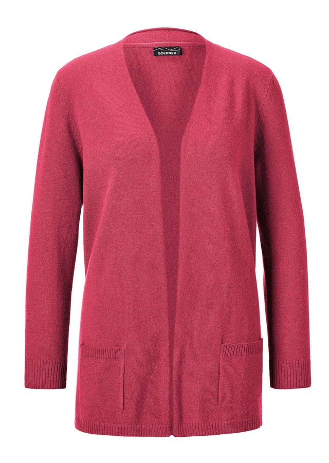 GOLDNER Strickjacke »Kurzgröße Langarm Feinstrick-Cardigan« Ohne