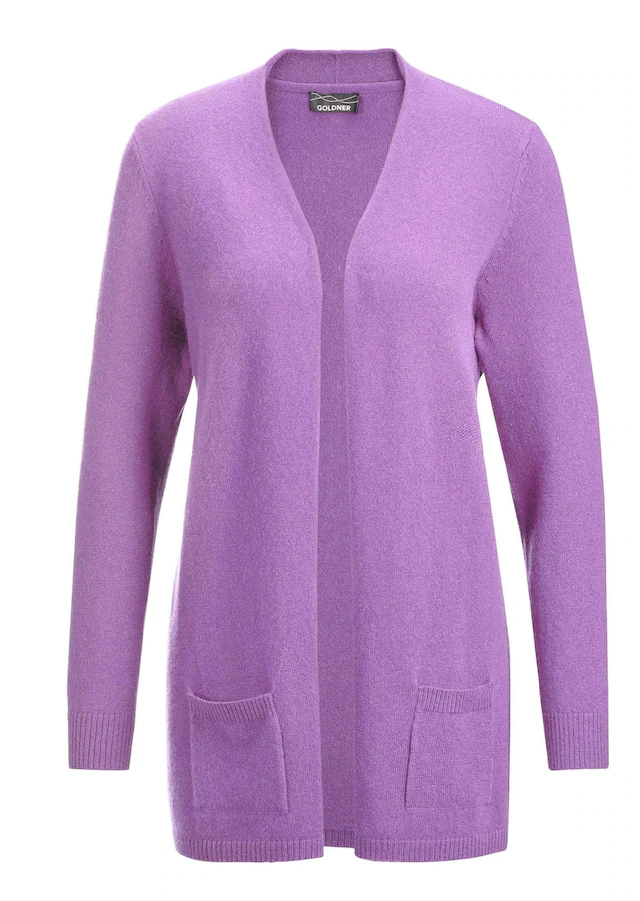 GOLDNER Strickjacke »Kurzgröße Langarm Feinstrick-Cardigan« Ohne