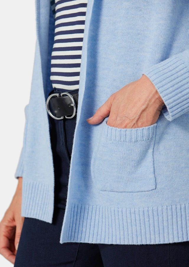 GOLDNER Strickjacke »Langarm Cardigan aus Merino« Schalkragen