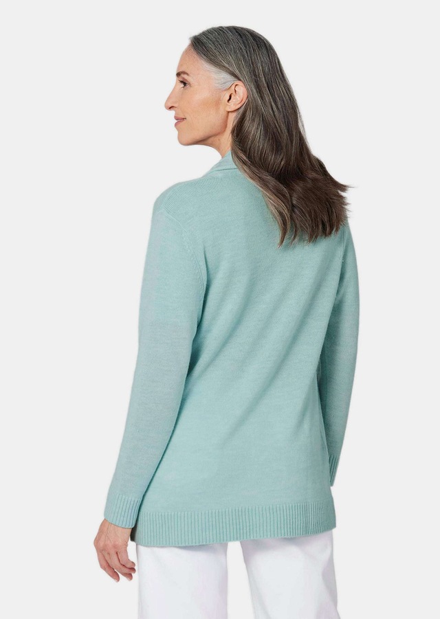 GOLDNER Strickjacke »Langarm Cardigan aus Merino« Schalkragen