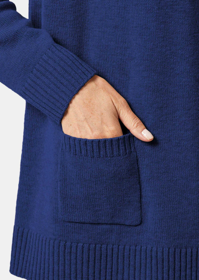 GOLDNER Strickjacke »Langarm Cardigan aus Merino« Schalkragen