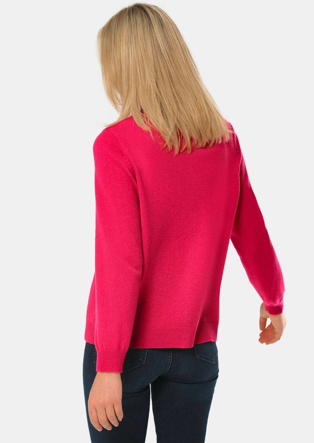 GOLDNER Strickpullover »Kurzgröße Kuschelweiche Kaschmir-Strickjacke mit Rundhals« Ohne