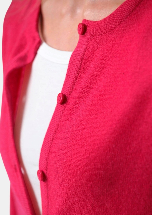 GOLDNER Strickpullover »Kurzgröße Kuschelweiche Kaschmir-Strickjacke mit Rundhals« Ohne