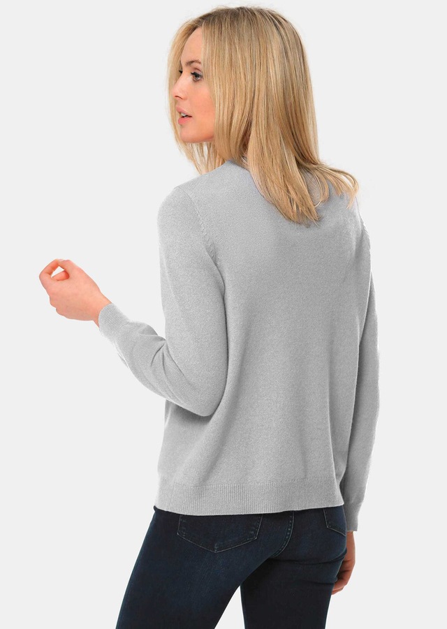 GOLDNER Strickpullover »Kurzgröße Kuschelweiche Kaschmir-Strickjacke mit Rundhals« Ohne