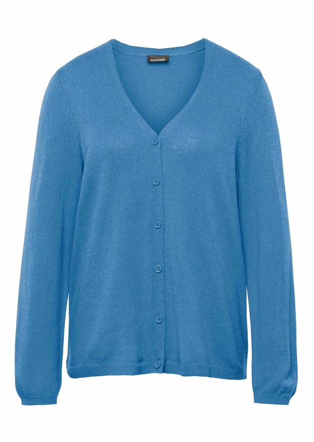 GOLDNER Strickjacke »Weiche Kaschmirstrickjacke mit V-Ausschnitt« Ohne