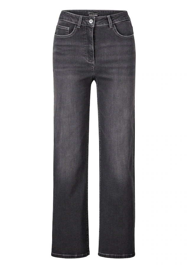 GOLDNER Stretch-Jeans »Kurzgröße Klassische Denimhose, dezente Waschung« keine/nicht Relevant