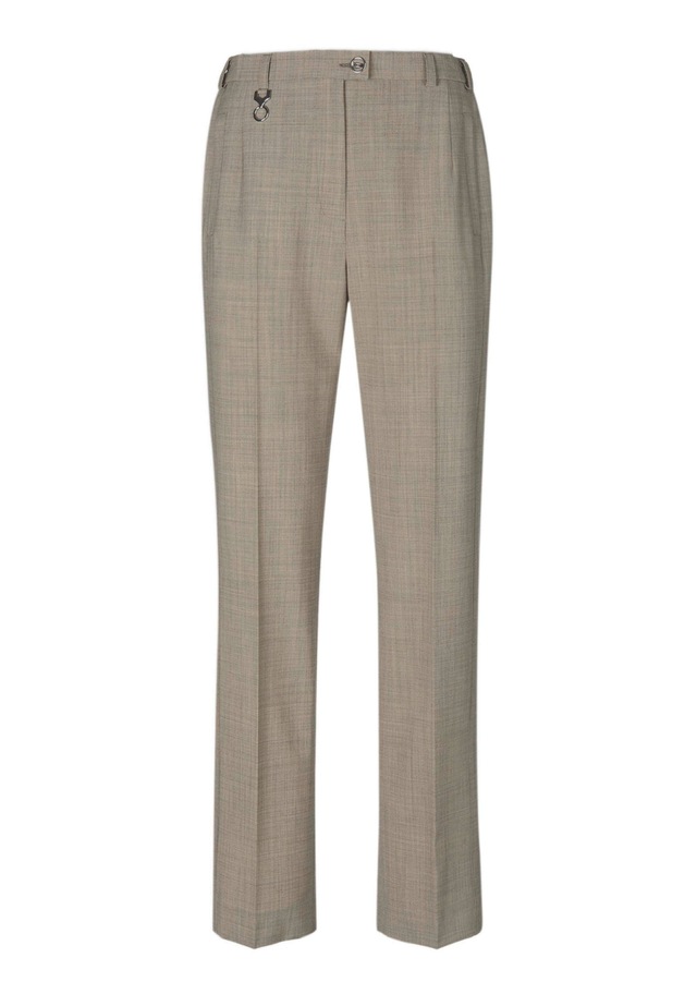 GOLDNER Stoffhose »Kurzgröße Elegante Stretchhose mit Bügelfalten« Bund mit dekorativem Zierteil