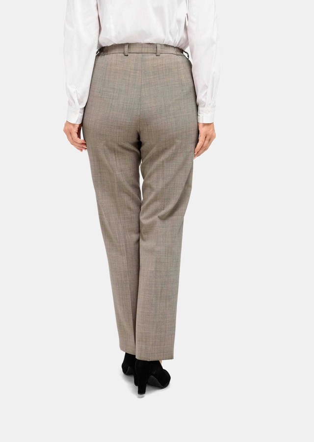GOLDNER Stoffhose »Kurzgröße Elegante Stretchhose mit Bügelfalten« Bund mit dekorativem Zierteil