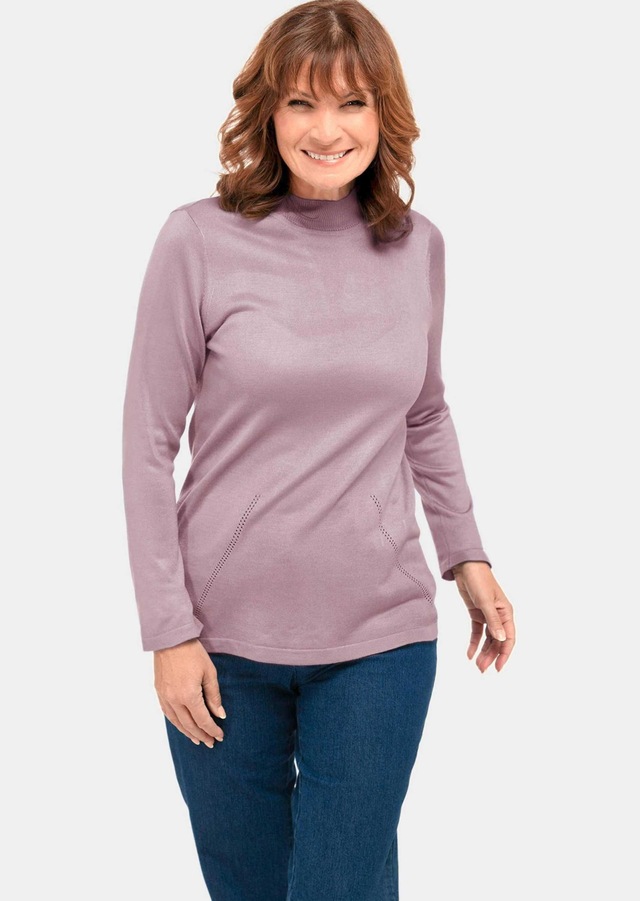 GOLDNER Strickpullover »Kurzgröße Strickpullover mit Stehbundkragen« wie echter Kaschmir