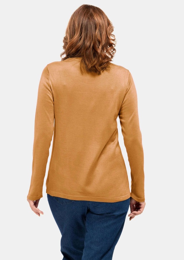 GOLDNER Strickpullover »Kurzgröße Strickpullover mit Stehbundkragen« wie echter Kaschmir