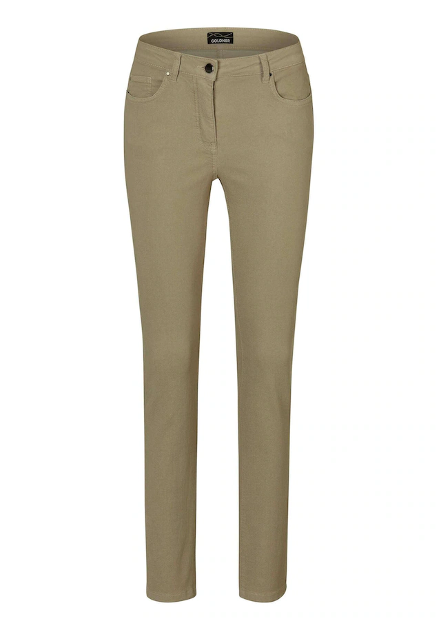 GOLDNER Regular-fit-Jeans »Lange Freizeithose BELLA mit Formbund« Ohne
