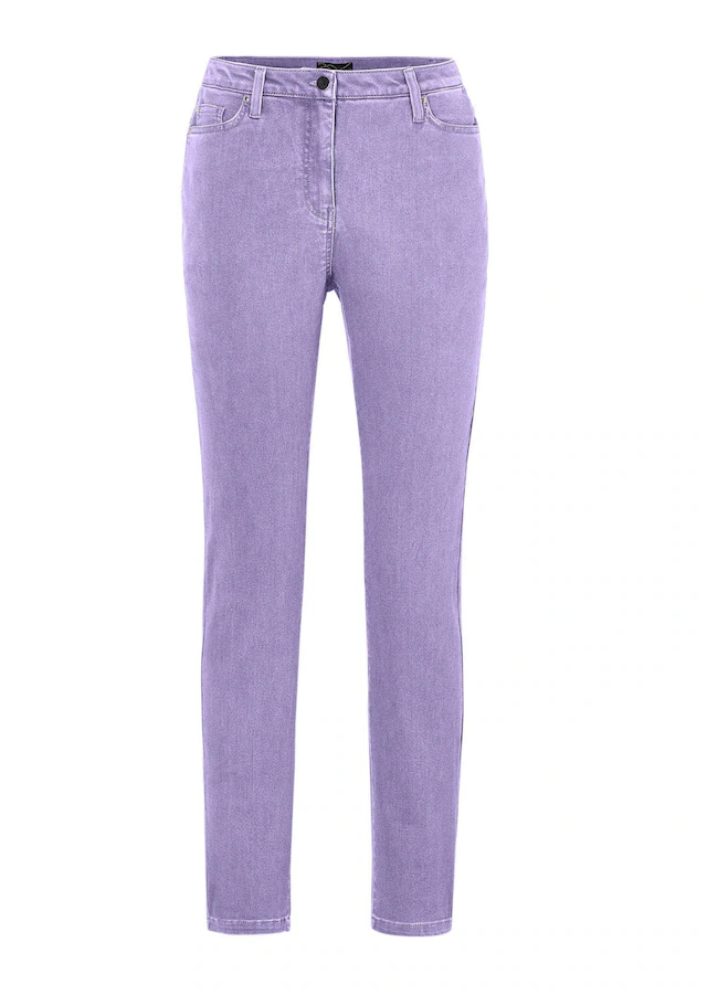 GOLDNER Regular-fit-Jeans »Kurzgröße Lange Freizeithose BELLA mit Formbund« Ohne