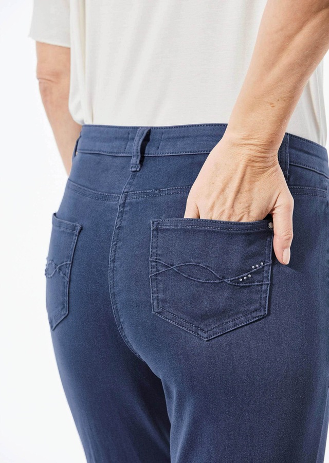 GOLDNER Regular-fit-Jeans »Lange Freizeithose BELLA mit Formbund« Ohne