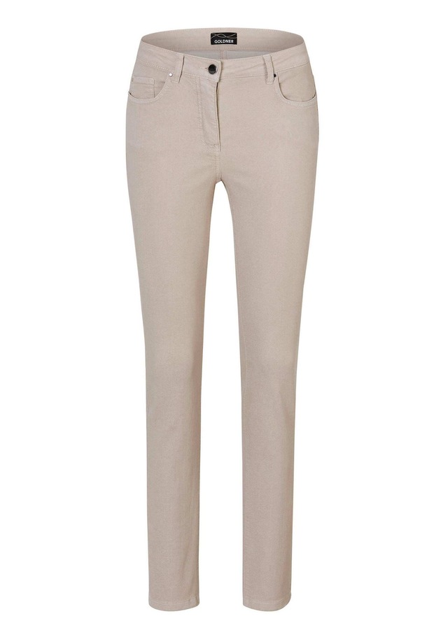 GOLDNER Regular-fit-Jeans »Lange Freizeithose BELLA mit Formbund« Ohne