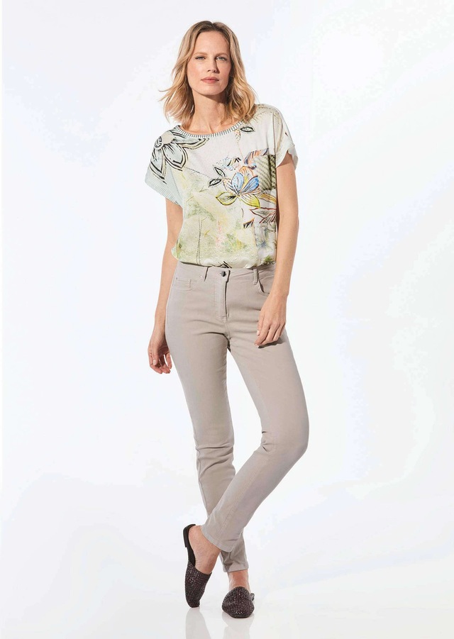 GOLDNER Regular-fit-Jeans »Lange Freizeithose BELLA mit Formbund« Ohne
