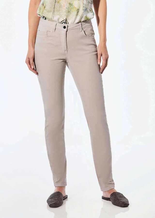 GOLDNER Regular-fit-Jeans »Lange Freizeithose BELLA mit Formbund« Ohne