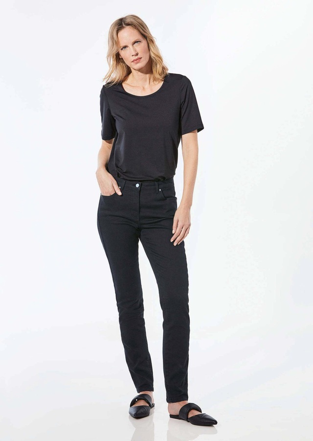GOLDNER Regular-fit-Jeans »Lange Freizeithose BELLA mit Formbund« Ohne