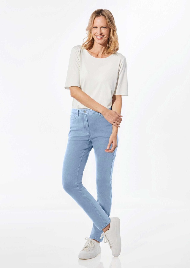 GOLDNER Regular-fit-Jeans »Lange Freizeithose BELLA mit Formbund« Ohne
