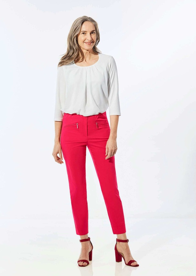 GOLDNER 7/8-Hose »Kurzgröße Stretchhose LOUISA, dehnbar & mit Taschen« Ohne