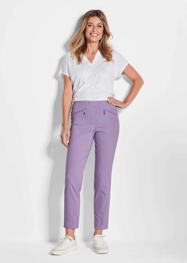 GOLDNER 7/8-Hose »Kurzgröße Stretchhose LOUISA, dehnbar & mit Taschen« Ohne