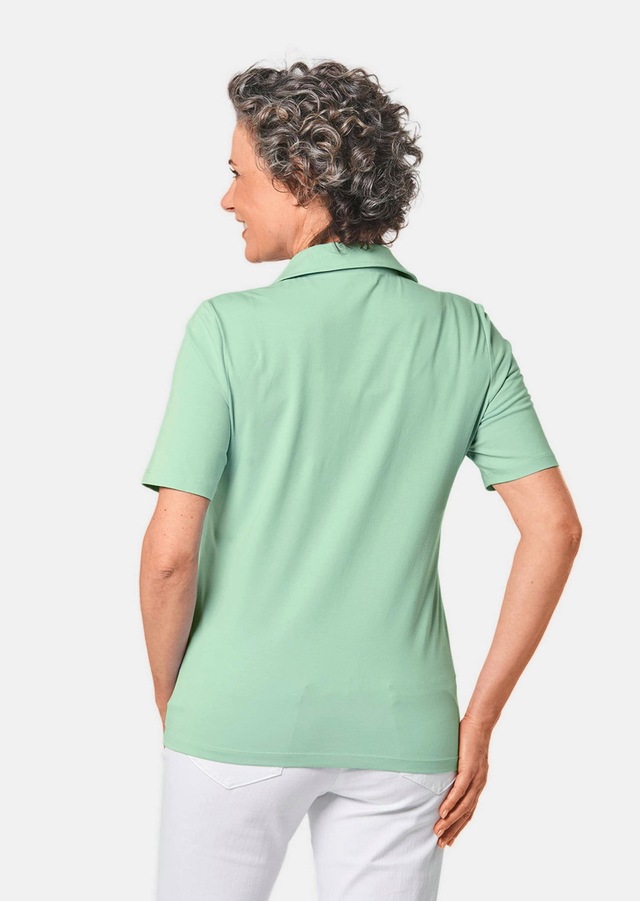 GOLDNER Poloshirt »Baumwollshirt mit Polokragen« Tonige Knöpfe in Perlmuttoptik