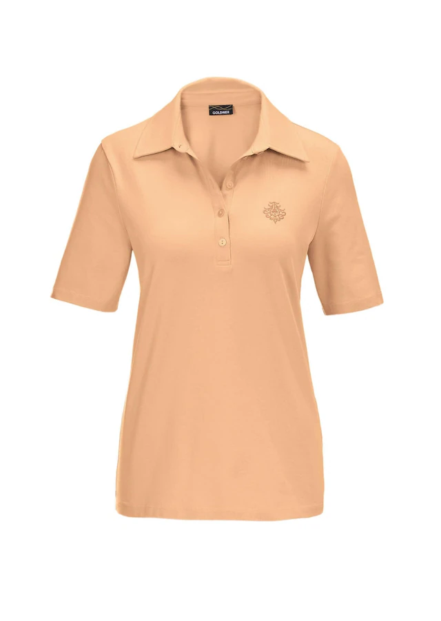 GOLDNER Poloshirt »Baumwollshirt mit Polokragen« Tonige Knöpfe in Perlmuttoptik