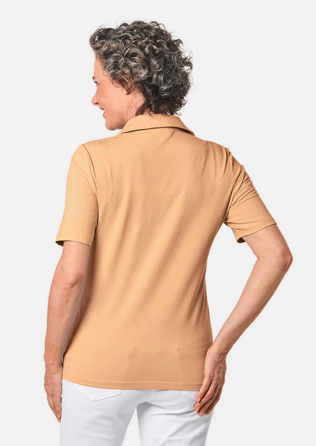 GOLDNER Poloshirt »Baumwollshirt mit Polokragen« Tonige Knöpfe in Perlmuttoptik