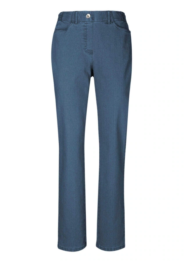 GOLDNER Regular-fit-Jeans »Kurzgröße Klassische Jeansschlupfhose MARTHA« Dehnbar in jede Richtung