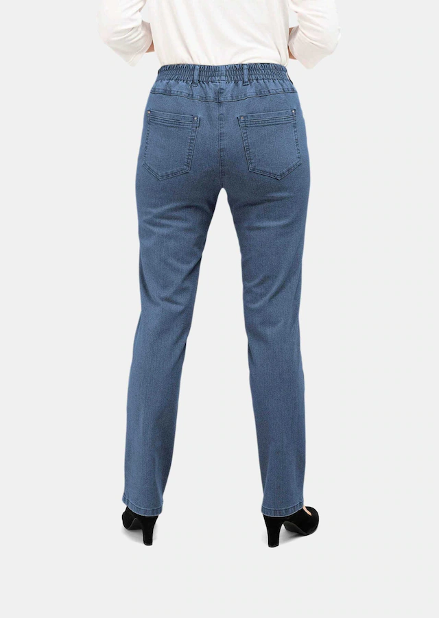 GOLDNER Regular-fit-Jeans »Kurzgröße Klassische Jeansschlupfhose MARTHA« Dehnbar in jede Richtung