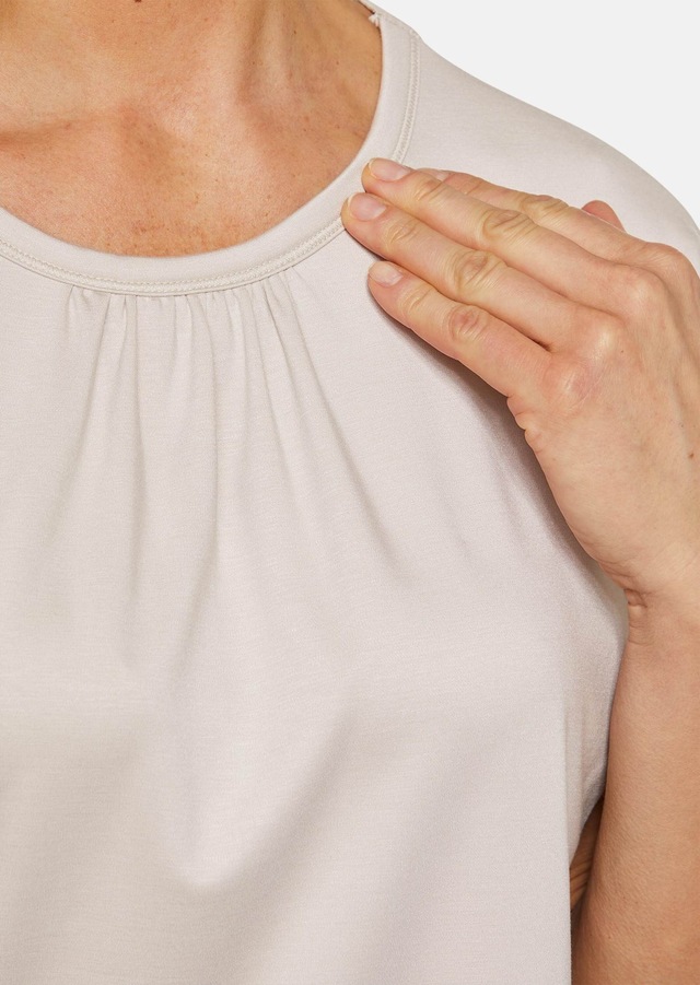 GOLDNER Langarm-Poloshirt »Bequemes Rundhalsshirt aus glänzender Qualität« Ohne
