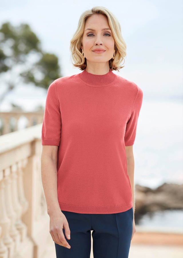 GOLDNER Strickpullover »Strickset aus Jacke, Halbarmpullover« Ohne