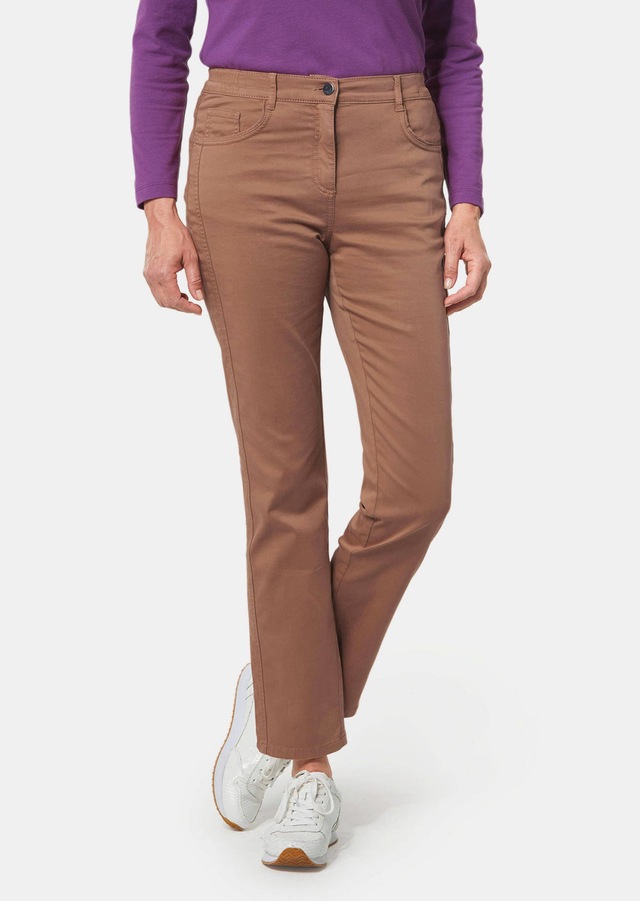 GOLDNER 2-in-1-Hose »Kurzgröße Hose Carla in jeanstypischer Form und trendstarker Farbe« Ohne