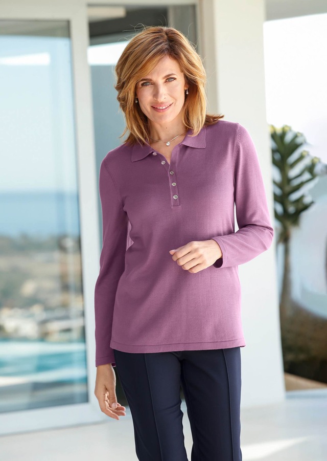 GOLDNER Strickpullover »Glattstrickpullover mit Hemdkragen« Vielseitig kombinierbar