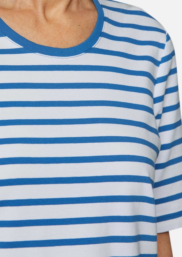 GOLDNER Kurzarmshirt »Kurzgröße Jerseyshirt im Streifen-Look« Ohne