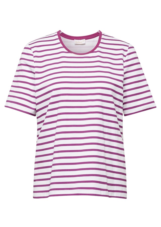 GOLDNER Kurzarmshirt »Kurzgröße Jerseyshirt im Streifen-Look« Ohne