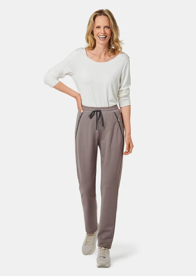 GOLDNER 2-in-1-Hose »Kurzgröße Elegante Joggpants SARA, hoher Bund« Ohne