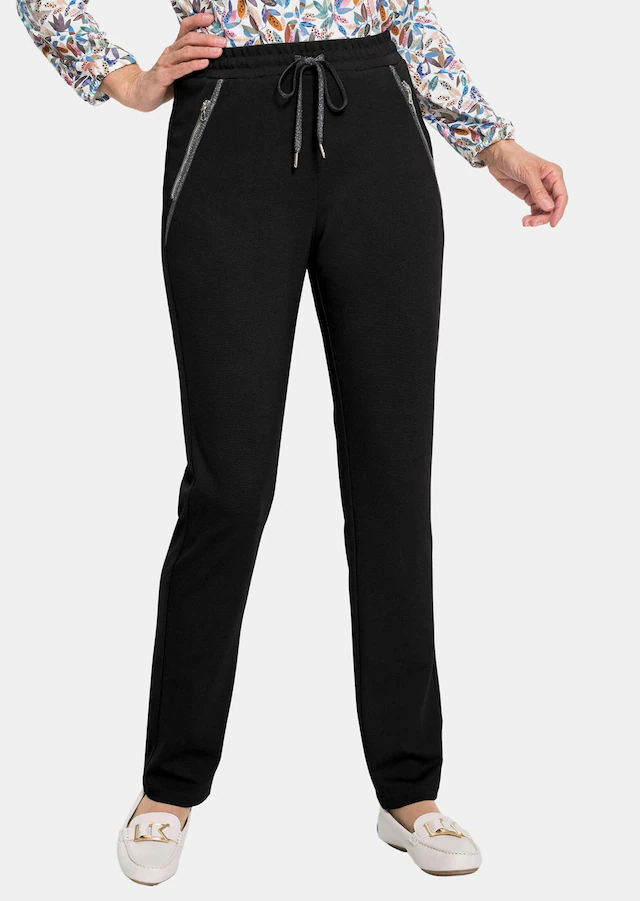 GOLDNER 2-in-1-Hose »Kurzgröße Elegante Joggpants SARA, hoher Bund« Ohne