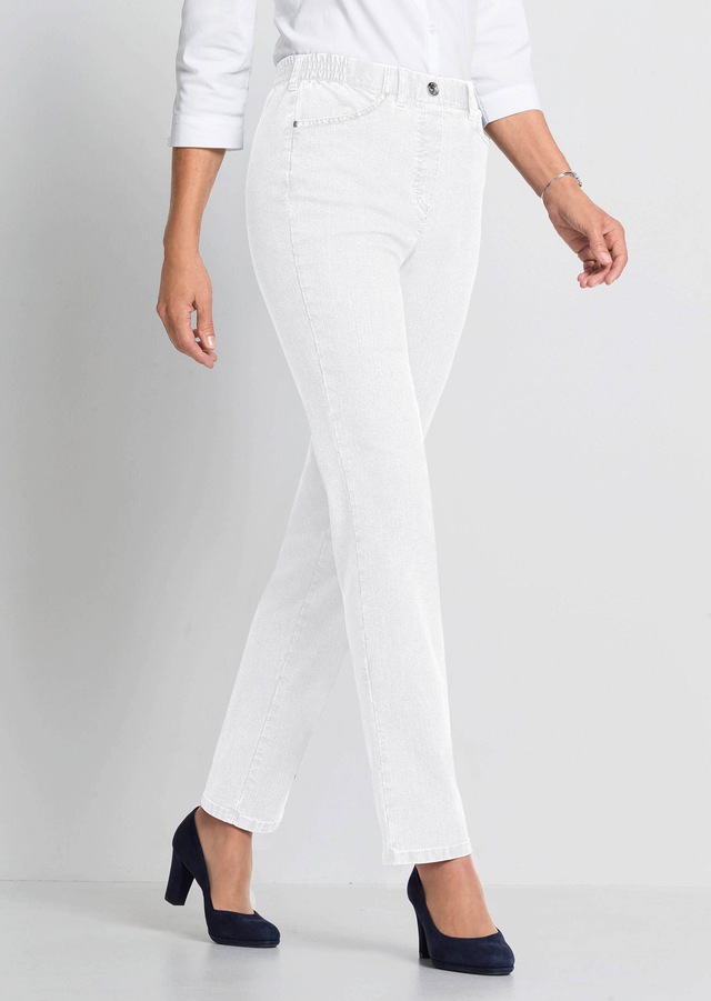 GOLDNER Regular-fit-Jeans »Kurzgröße Klassische Jeansschlupfhose MARTHA« Dehnbar in jede Richtung