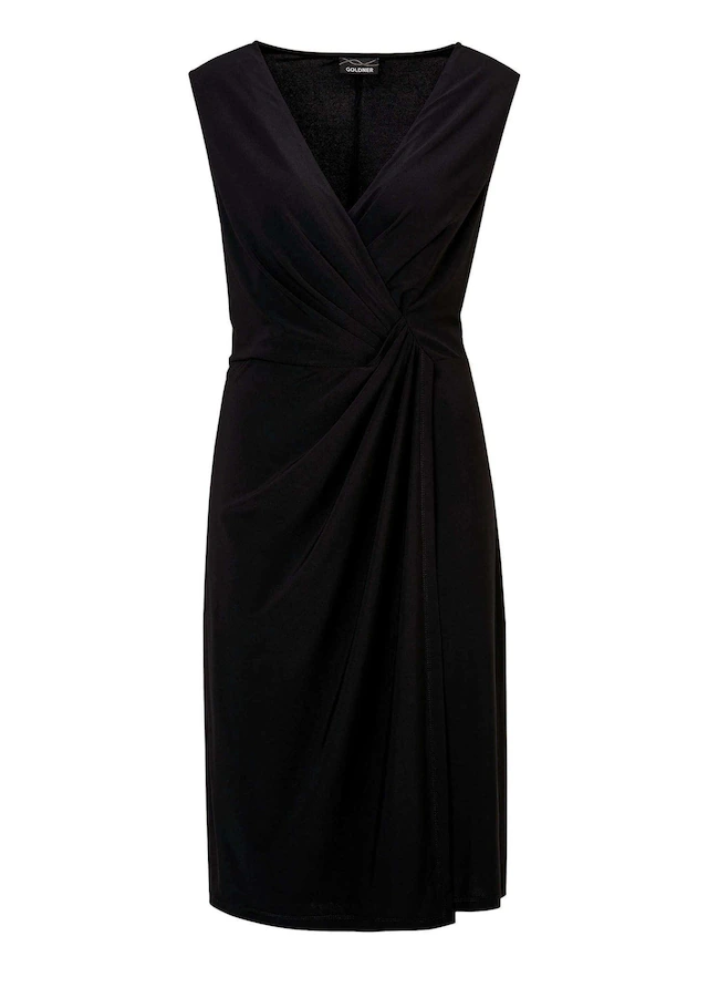 GOLDNER Abendkleid »Cocktailkleid mit Raffungen« Knöpfe