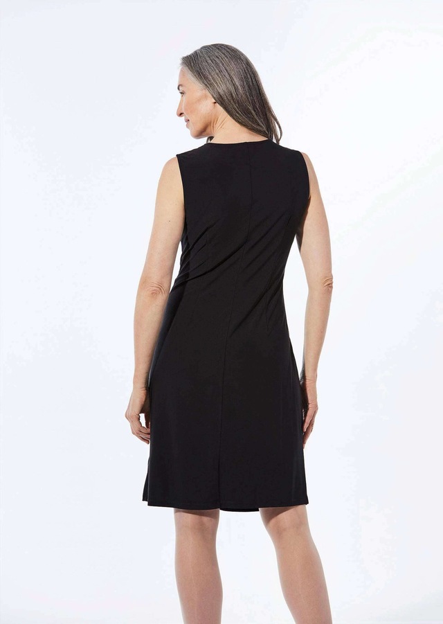 GOLDNER Abendkleid »Cocktailkleid mit Raffungen« Knöpfe