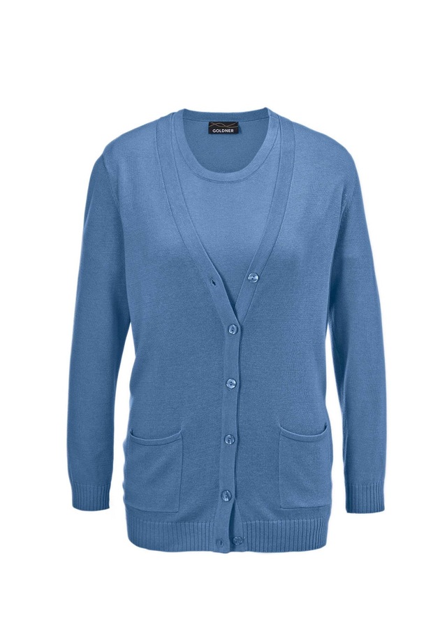 GOLDNER Strickpullover »Strickset aus Jacke, Halbarmpullover« Pulli und Jacke im Set - auch einzeln kombinierba