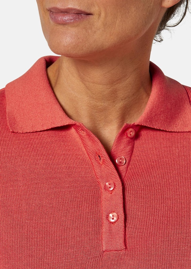 GOLDNER Kurzarmpullover »Kurzgröße Hemdkragenpullover mit Knopfleiste« Ohne