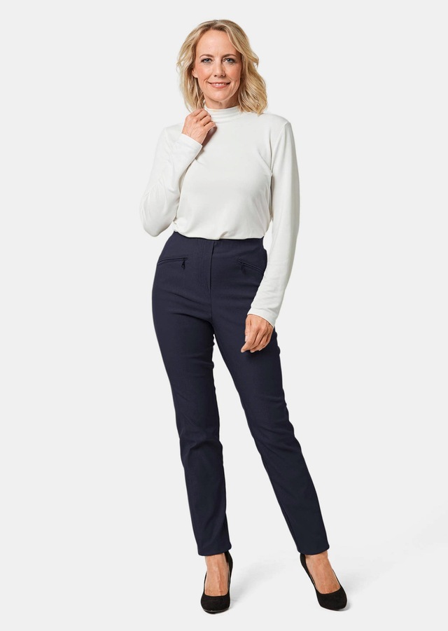 GOLDNER 2-in-1-Hose »Kurzgröße Elegante Stretchhose mit Schlupfbund« Ohne