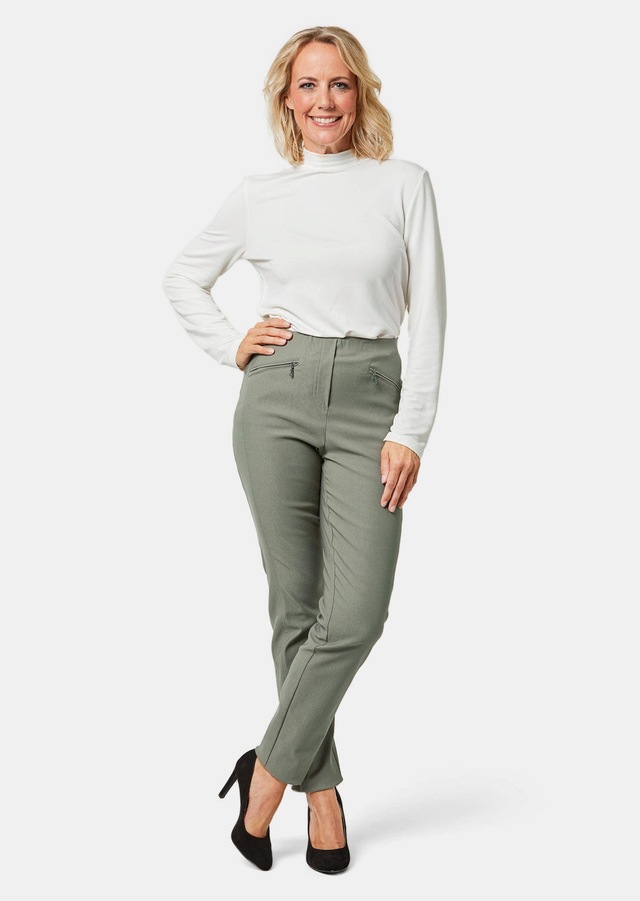 GOLDNER 2-in-1-Hose »Kurzgröße Elegante Stretchhose mit Schlupfbund« Ohne